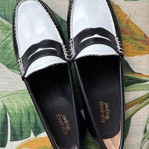 G.H. Bass & Co. Women’s Whitney Black and White Slip-On Loafers